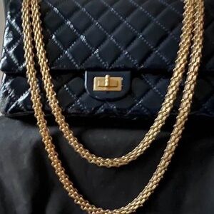 CHANEL Reissue 2.55 LIMITED Edition, Navy Patent Leather Bag in NEW Condition